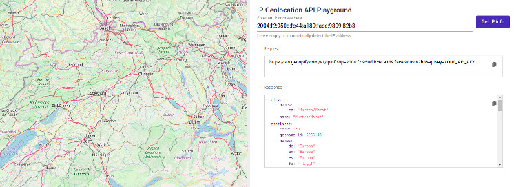 IP Geolocation API Playground